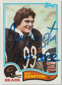 Dan Hampton signed 1982 Topps card autograph Chicago Bears - Picture 1 of 1