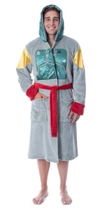 Star Wars Adult Boba Fett Bounty Hunter Fleece Robe Bathrobe For Men Women (2... - Picture 1 of 8