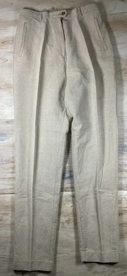 LL Bean Women's 8 Natural Linen Blend Pants Beach Gorpcore Minimalist - Image 1 of 4