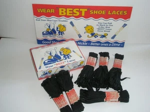 Vintage Box Gulack Wear "Best" Shoe Laces 27" Paulanne Laces + Display Poster - Picture 1 of 12