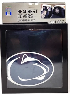 Penn State Nittany Lions Headrest Covers Embroidered Logo NEW - Picture 1 of 3