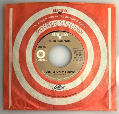 Glen Campbell / Gentle On My Mind / Capitol Starline / Starline 45 / NM - Image 1 of 4