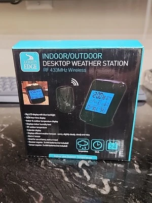 JOURNEYS EDGE WIRELESS INDOOR OUTDOOR LCD DESKTOP WEATHER STATION RF433MHZ - Image 1 of 3