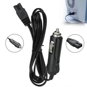 Noir, 12V, Câble Prise 2Pin Chargeur for Voiture Glacière Cool Boîte Mini Frigo - Picture 1 of 12