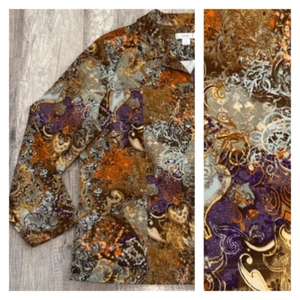 Chico's Women's Patchwork Blazer Jacket Size 1X xL Paisley Cottagecore Hobo - Picture 1 of 14