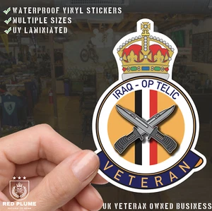Iraq - Op Telic Veteran UV Laminated Decal - Picture 1 of 7