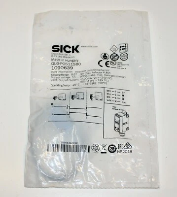 NEW SICK Miniature Photoelectric Sensor GL6-P0511S80, D-79183 Miniature  - Image 1 of 4