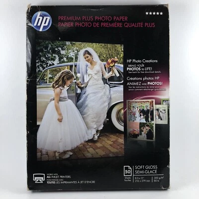 HP Premium Plus Photo Paper- Soft Gloss - 50 Sheets - Image 1 of 4