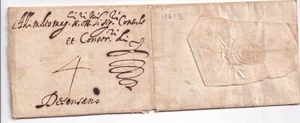 ZZ125-ANTICA LETTERA X DESENZANO DA ROMA (??) 1613 - Foto 1 di 2