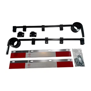 New Pair 3-Coiled Spring Loaded Truck Mud Flap Hangers w/ Reflector Kit Straight - Imagen 1 de 6