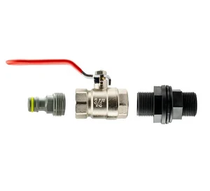 water butt connector+full flow lever tap,21mm hole required,click hose connect - Picture 1 of 3