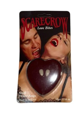Love Bite Colmillos Vampiro Damas Hombres Halloween Vestido Elegante Accesorio Colmillos Falsos Foto 1 de 4