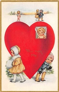 B20/ Valentine's Day Love Holiday Postcard c1910 St Charles Missouri Kids 15 - Picture 1 of 2