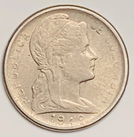 1949 Colombia 5 Centavos KM# 199 Circulated Condition Cover