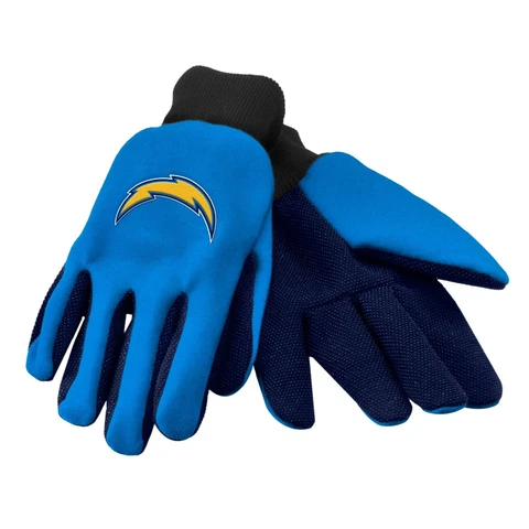 Los Angeles Chargers Gloves Sports Logo Utility Work Garden NEW Colored Palm Cover