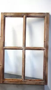 Dekofenster Holz 40*60 cm Dekoration Fenster Holz natur Antik Alt Rahmen - Bild 1 von 3