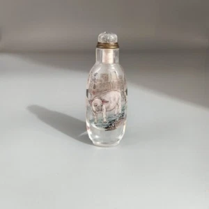  China, collectibles, handcrafted, crystal with painting inside,Snuff bottle - Picture 1 of 8