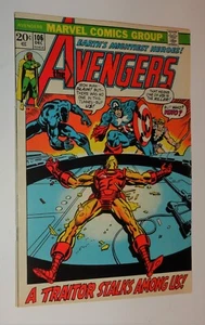 AVENGERS #106  COOL IRON-MAN COVER VF BUT CREASES ON REAR COVER 1972 - Picture 1 of 2