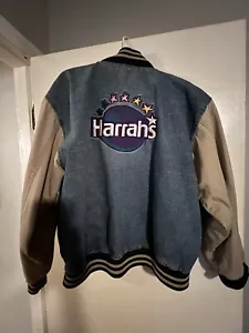 Harrah’s Blue Jean Jacket ( Specialty House Of Creation) Large LG. 100% Cotton - Picture 1 of 4