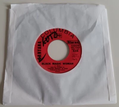 SANTANA - BLACK MAGIC WOMAN VINYL 45. PLAYS EXCELLENT. USA ISSUE. - Image 1 of 4