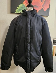 PRADA Hooded PUFFER Jacket 100% Piumino D'oca Size M MEN MINIMALIST VtG W/Hanger - Picture 1 of 24