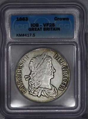 1663 Crown Great Britain KM# 417.5 ICG VF25 LB - Image 1 of 2