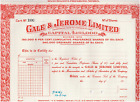 Gale & Jerome Limited (photo studio chain), 1934, SPECIMEN, important, VF
