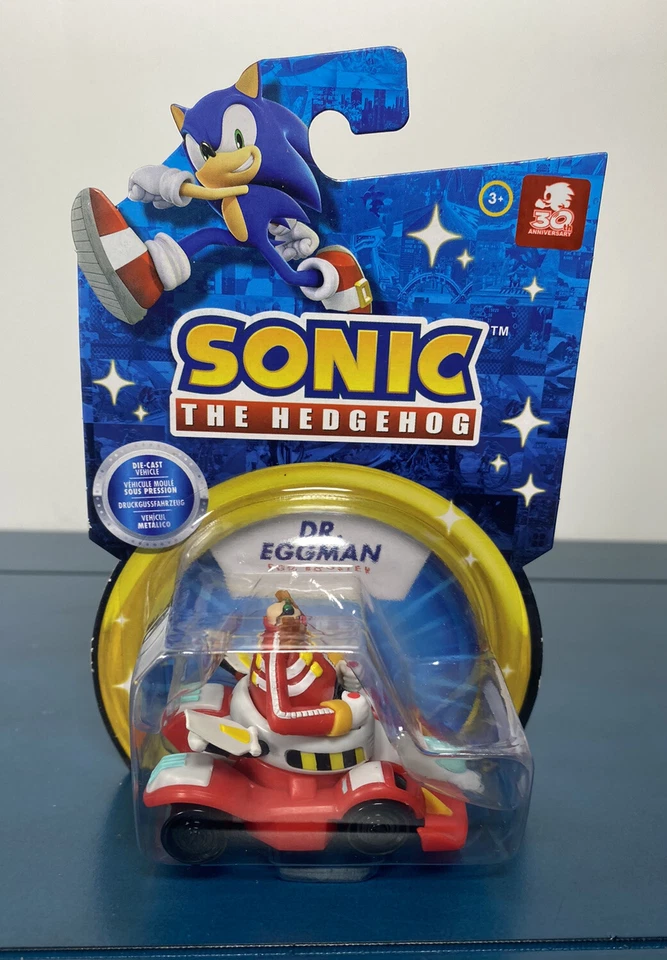 Sonic The Hedgehog Jakks Team Racing Tails Speed Star Die-cast Car 30th RARE