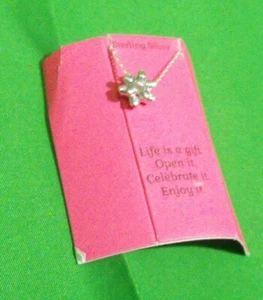 NEW KOHL'S 454580 16-18" STERLING SILVER GIFT BOW PENDANT & NECKLACE - Picture 1 of 1
