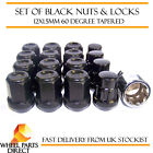 Black Wheel Nuts & Locks (12+4) 12x1.5 Bolts for Mitsubishi L200 [Mk4] 06-15
