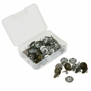 50 Stck Jeansknöpfe zu einschlagen nähfrei Metallknöpfe Jeansknopf Knopf - Bild 1 von 12