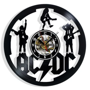 AC DC Vinyl Wanduhr Schallplatten Dekor Geschenk Geburtstag Urlaub Wohndeko M... - Bild 1 von 5
