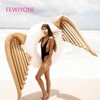 Giant Inflatable Angel Wing Float Raft Swimming Pool Beach Lounger Bed Toy Chair