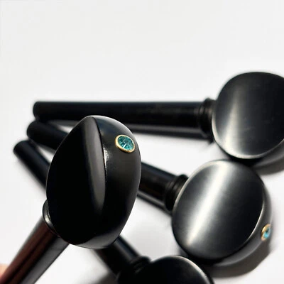 1 Set Cello Ebony Pegs Peg Decoration Dot Point 4/4 Size Cello Peg - Image 1 of 4