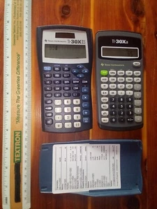 Texas Instruments Calculator Lot TI-30Xiis + TI-30Xa - Picture 1 of 5