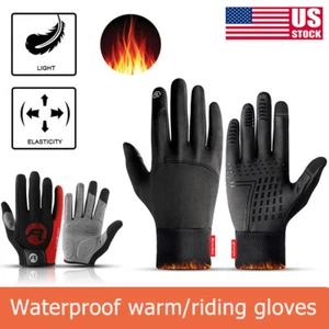 Winter Riding Warm Gloves Motorcycle Sports Windproof Durable Waterproof Gloves - Foto 1 di 17