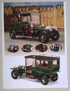 Rolls-Royce Silver Ghost Limousine (1907) : Brochure publicitaire FRANKLIN MINT - Foto 1 di 1