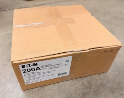 Enchufe medidor Eaton 200A UTRS223ACH subterráneo sin anillo 120/240v 1 Ph 3 W 4 J NUEVO Foto 1 de 4