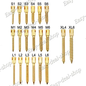 30 piezas poste de tornillo dental chapado en oro de 24 quilates recambios cónicos S/M/L/XL para conducto radicular - Imagen 1 de 29