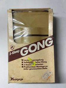 Timbre de puerta eléctrico vintage tres gong ~ 7" x 4" pintura descolorida? - Imagen 1 de 2