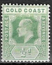 Stamps Gold Coast 1907 KEVII 1/2d green MH SG59