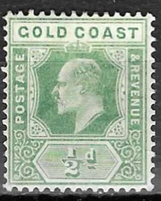 Stamps Gold Coast 1907 KEVII 1/2d green MH SG59 - Image 1 of 2
