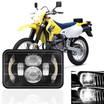 Proyector de faros LED de 4x6 pulgadas para Suzuki DR-Z 400 Sporter DRZ 400E / DRZ 250 Foto 1 de 4