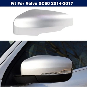 Silver Left Side Rearview Wing Mirror Cover Shell Cap For Volvo XC60 2014-2017 - Picture 1 of 7