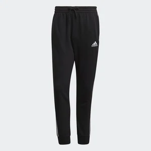 adidas men Essentials French Terry Tapered Cuff 3-Stripes Pants - Picture 1 of 6