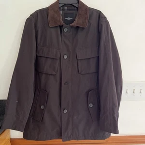 London Nebeljacke Herren Größe M Braun Reißverschluss Knopfverschluss - Bild 1 von 24