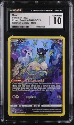 MEW Crown Zenith Holo Trainer Gallery Rare #GG10 CGC 10 Pokemon [Nostalgium] - Image 1 of 2