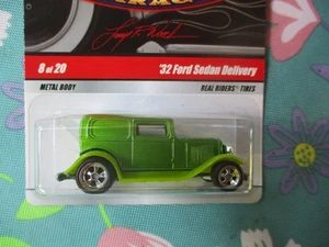 Hot Wheels Larry's Garage 32 Ford Sedan Delivery Green 8/20 Real Riders - Picture 1 of 9