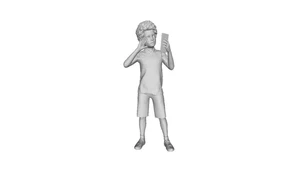 Printle T Kid 780 Boy Standing Taking a Selfie Figure for Dioramas Train Sets - Picture 1 of 11