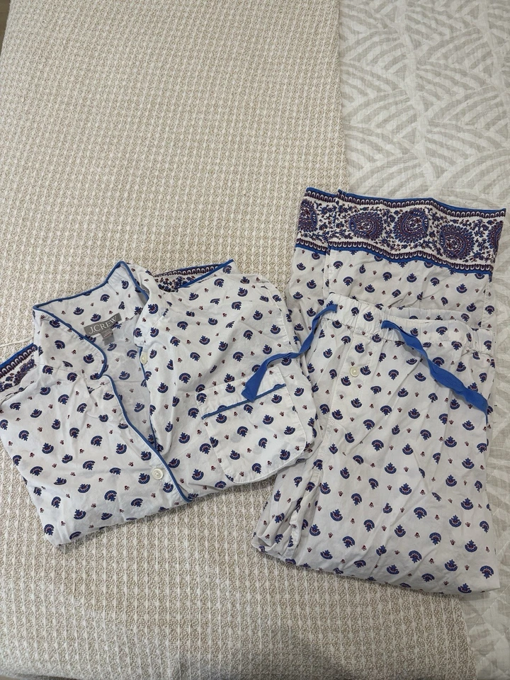 Juego de pijín grande de algodón a juego Jcrew para mujer Foto 1 de 4